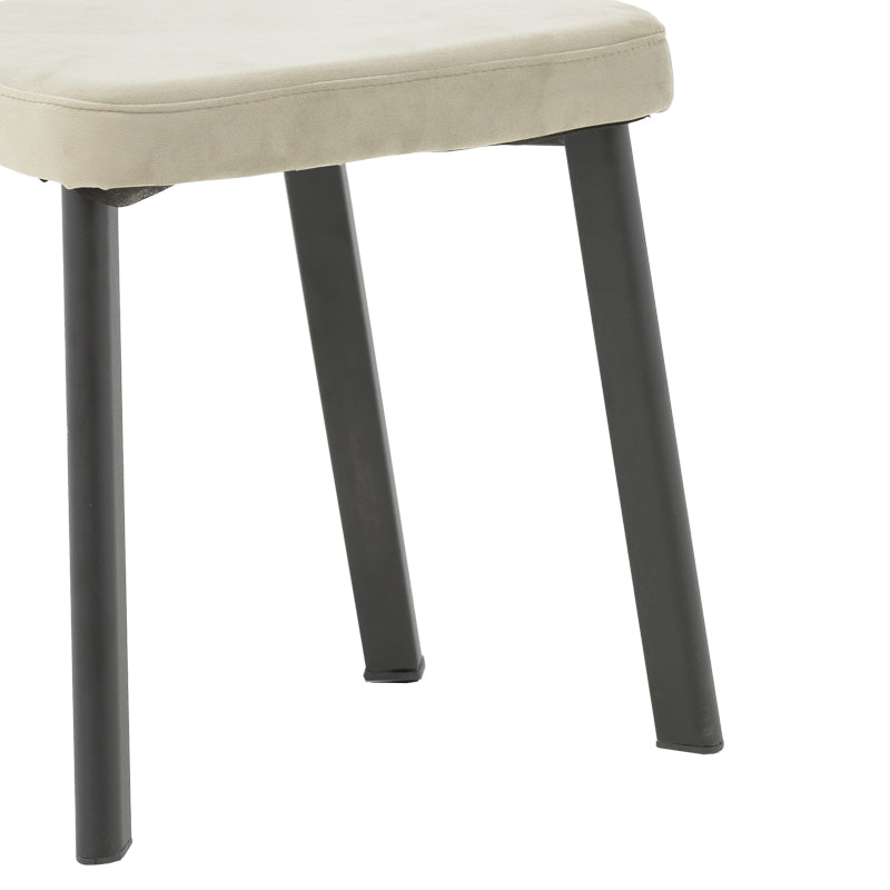 Chair Joley pakoworld grey velvet-black metal leg 45x39x86.5cm