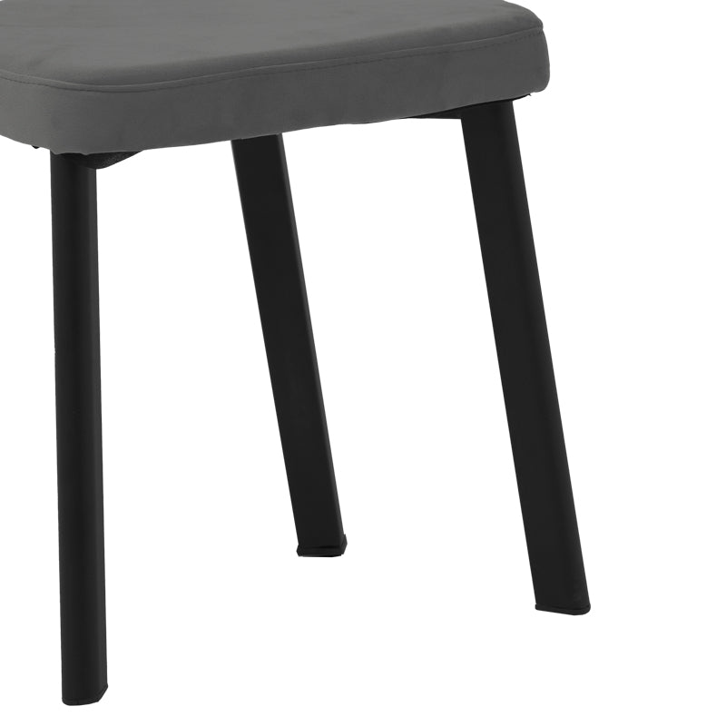 Chair Joley pakoworld dark grey velvet-black metal 45x39x86.5cm