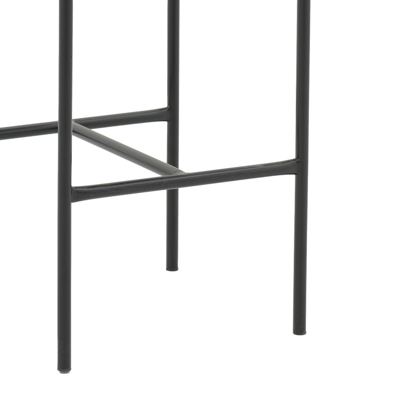 Bar stool Labrow pakoworld grey teddy fabrivc-black metal 51x51x100cm