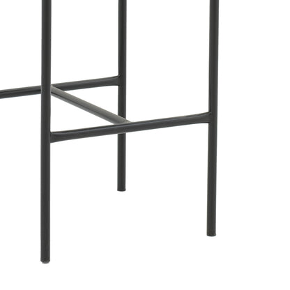 Bar stool Labrow pakoworld grey teddy fabrivc-black metal 51x51x100cm