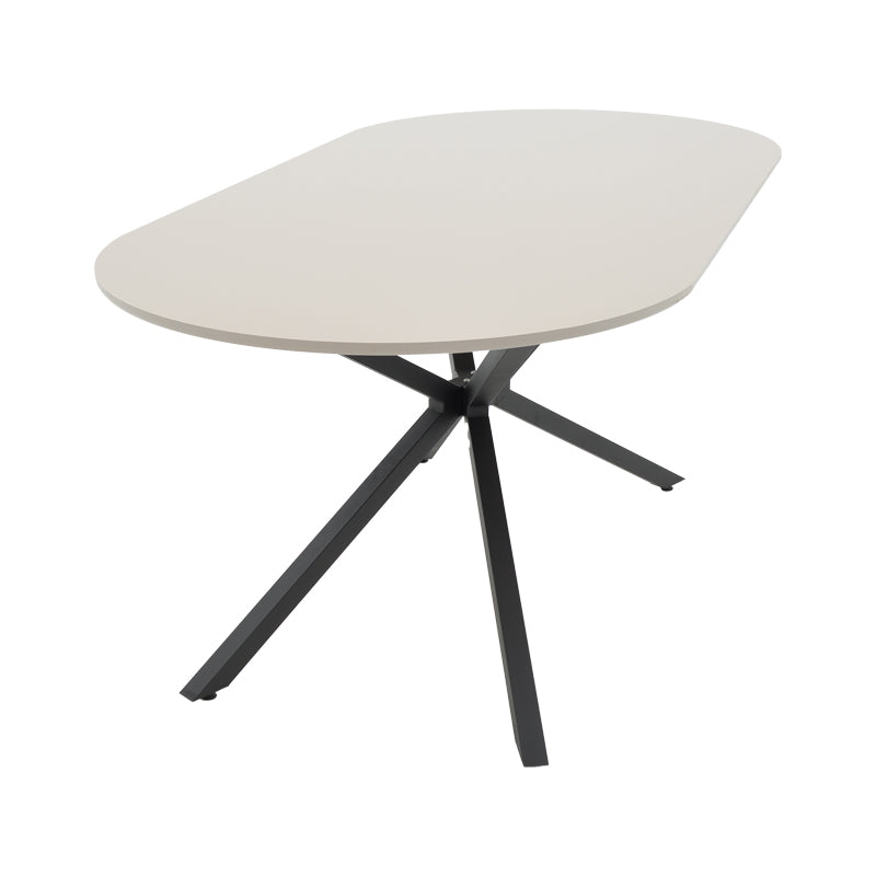 Table Lerdion pakoworld mocha mdf-black metal 180x90x75cm