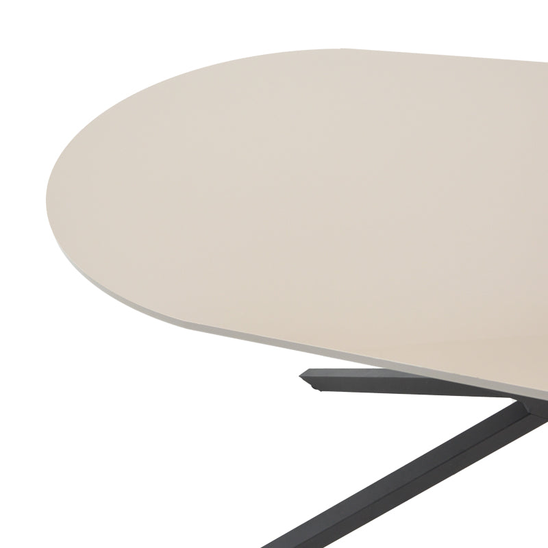 Table Lerdion pakoworld mocha mdf-black metal 180x90x75cm