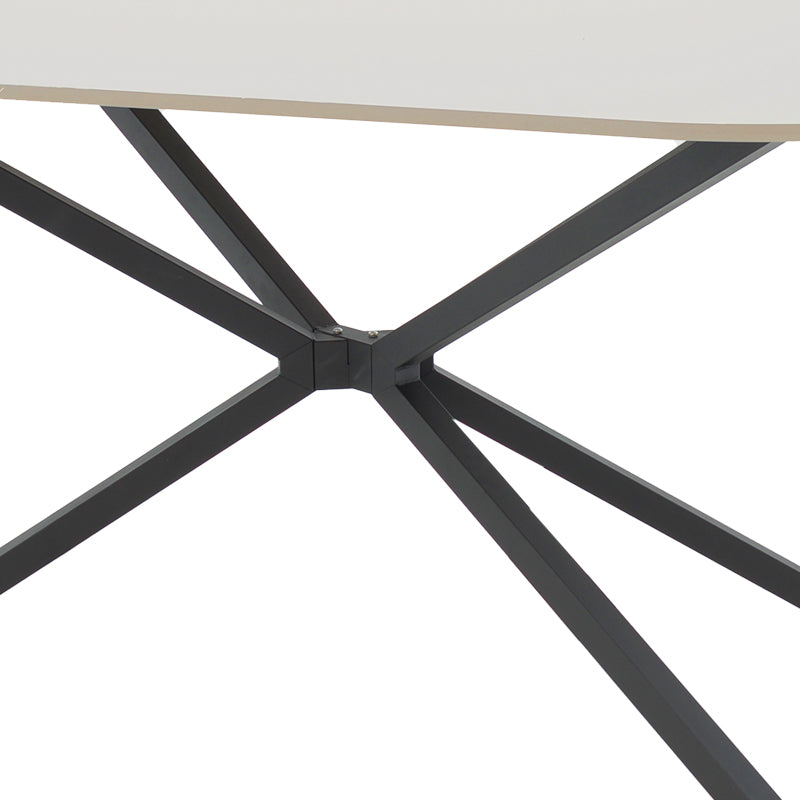 Table Lerdion pakoworld mocha mdf-black metal 180x90x75cm