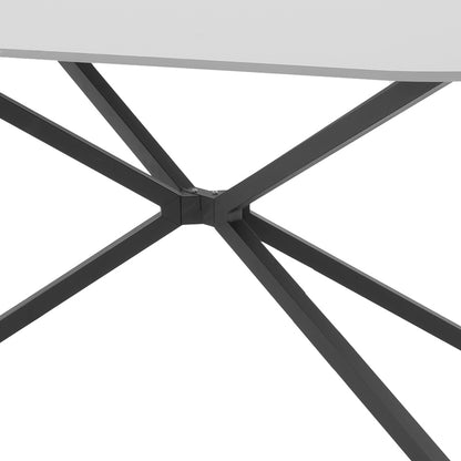 Table Lerdion pakoworld grey mdf-black metal 180x90x75cm