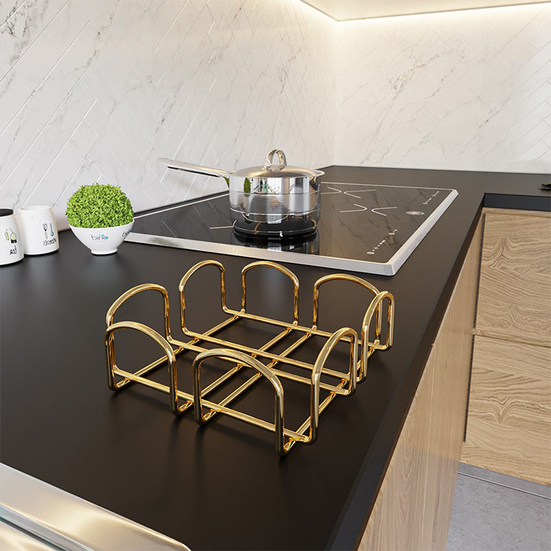 Napkin holder Peony pakoworld golden gloss 20x20x7cm