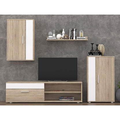 TV unit Zafira pakoworld sonoma-white 190x35x190cm