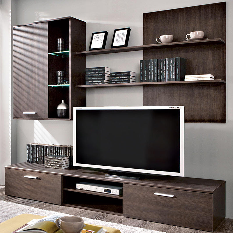 TV unit Salome pakoworld LED wenge 200x41x190cm