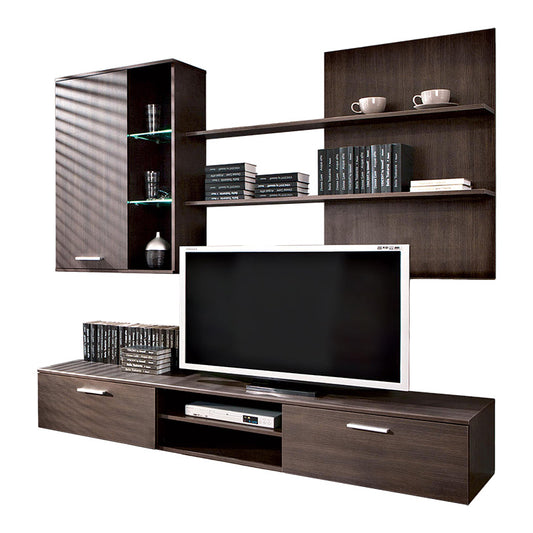 TV unit Salome pakoworld LED wenge 200x41x190cm