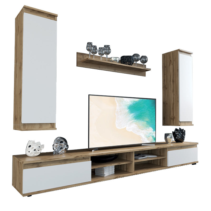 TV unit Sandro pakoworld walnut-white 175x37x160cm