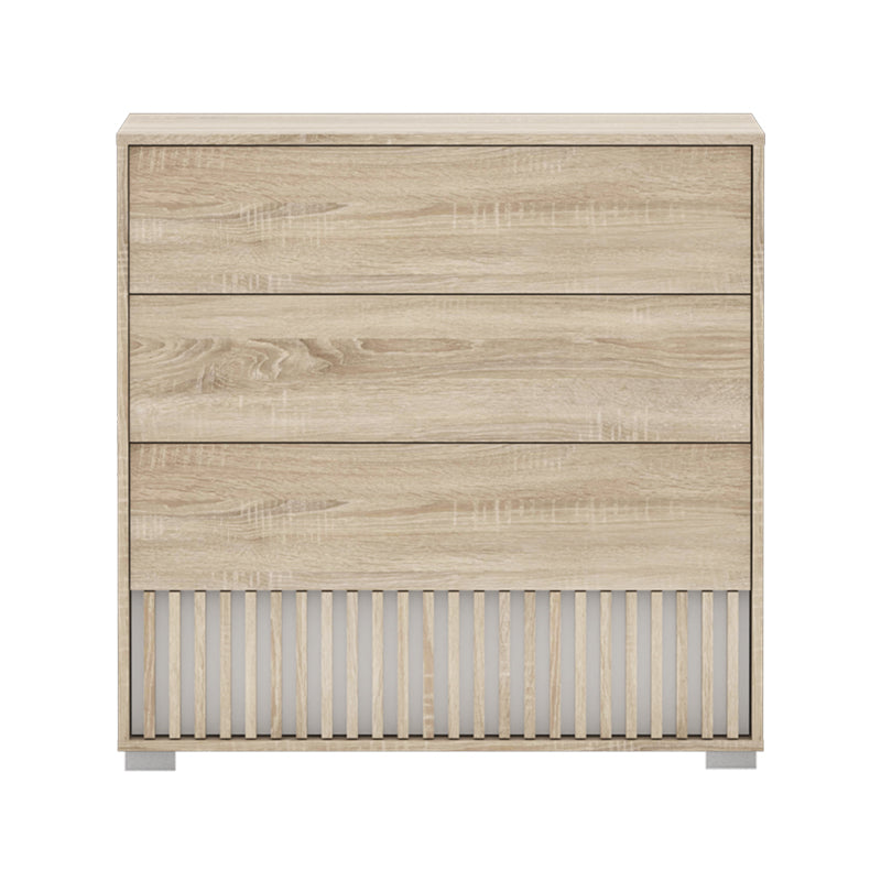 Bruse pakoworld melamine chest of drawers in sonoma-oak shade 96.7x40.5x92.9cm