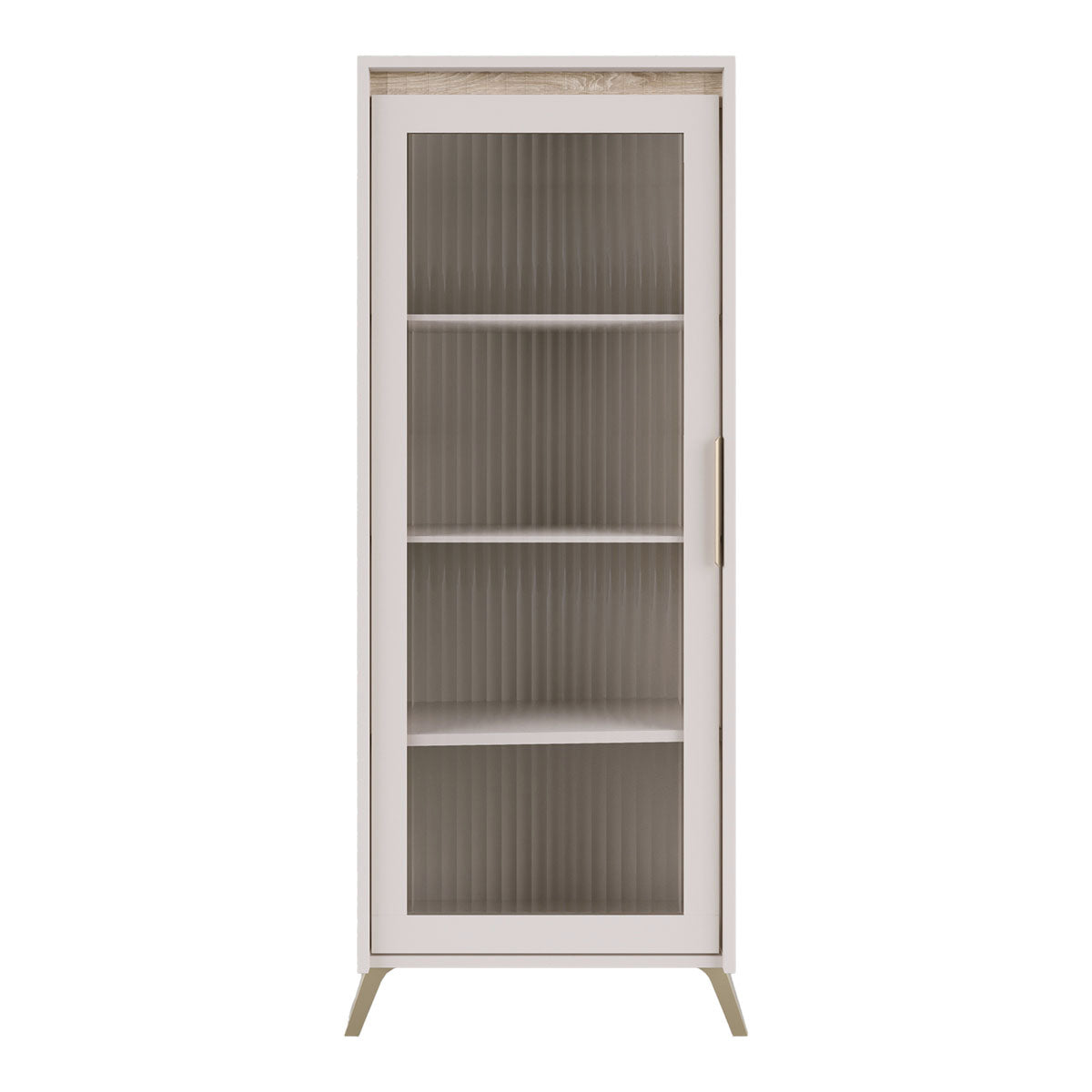 Showcase Belka cream with oak 55.6x45x152.6cm