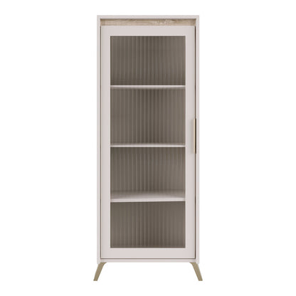 Showcase Belka cream with oak 55.6x45x152.6cm