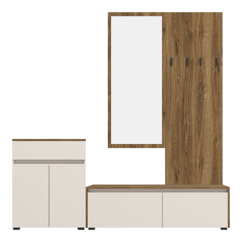 Entrance unit Ansia walnut oak 210x44.7x175cm