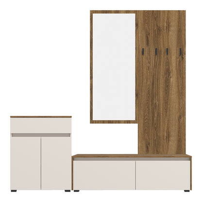 Entrance unit Ansia walnut oak 210x44.7x175cm