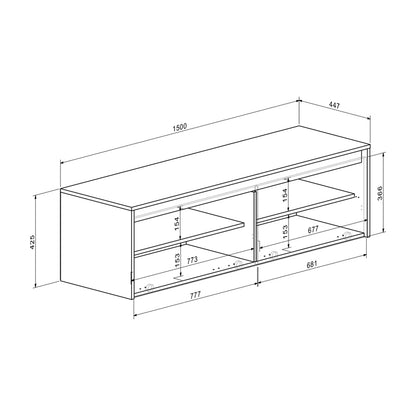 Entrance unit Ansia walnut oak 210x44.7x175cm