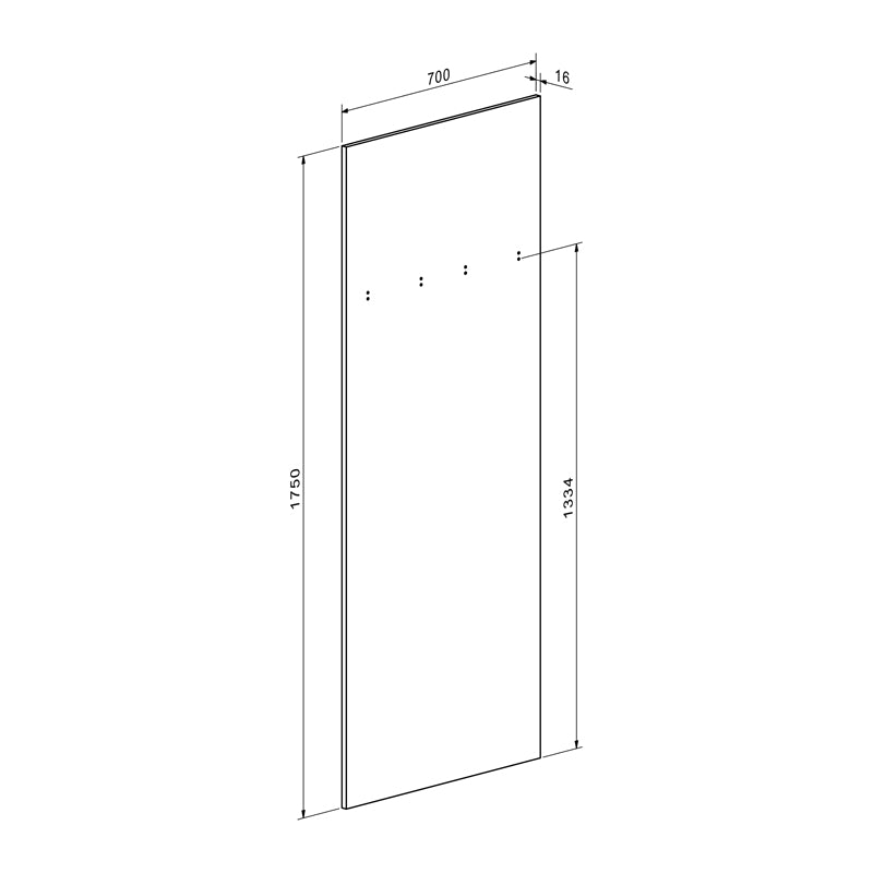 Entrance unit Ansia walnut oak 210x44.7x175cm
