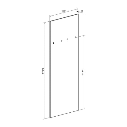 Entrance unit Ansia walnut oak 210x44.7x175cm