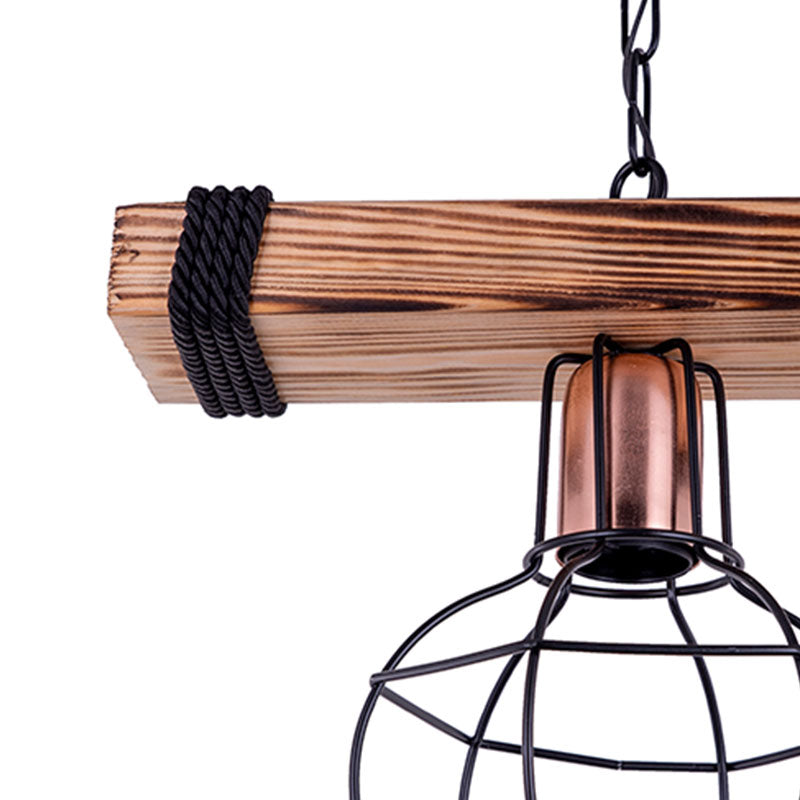 Ceiling light PWL-1033 pakoworld E27 walnut-black 28.5x15x50cm