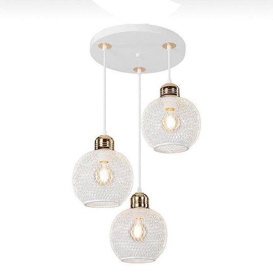 3-light ceiling light PWL-1035 pakoworld E27 white-golden D30x85cm