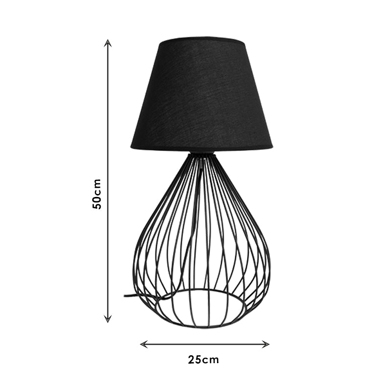 Table lamp PWL-1040 pakoworld E27 black D25x50cm