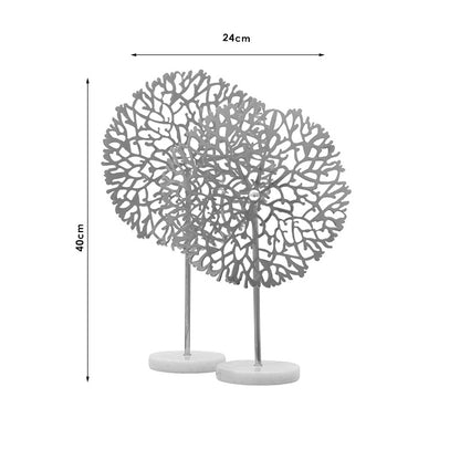 Decorative accent PWD-0108 pakoworld silver 24x40cm