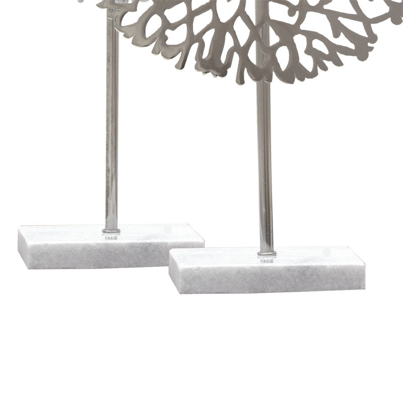 Decorative accent with rectangles base PWD-0108 pakoworld silver 24x40cm