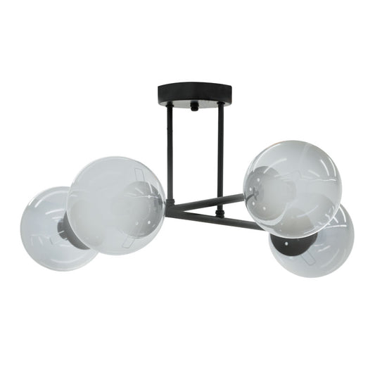 4-light ceiling light Limo pakoworld E27 black 60x60x30cm