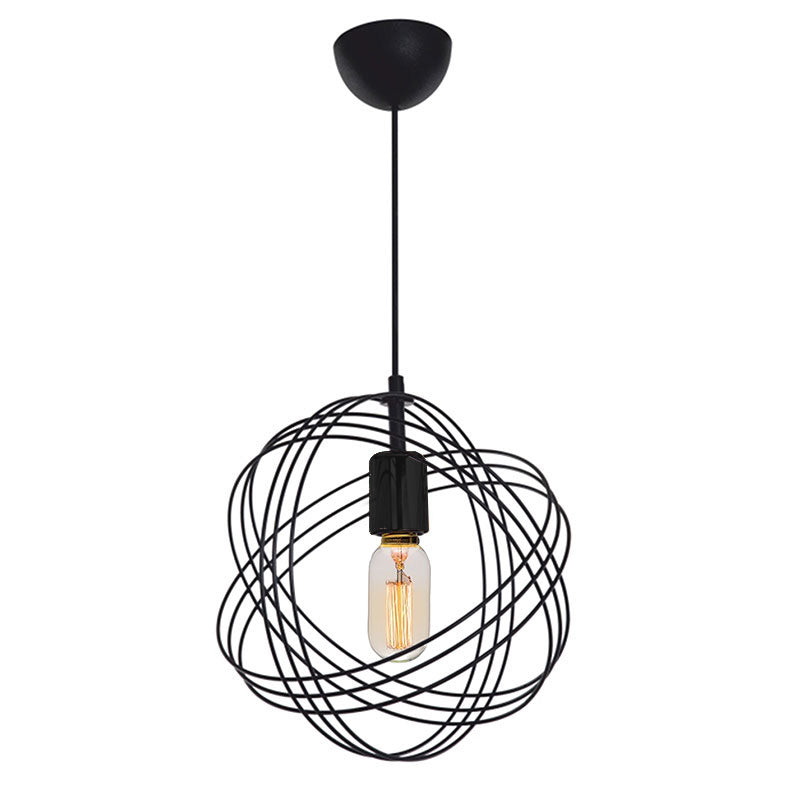 Ceiling light Idris E27 black D30x75cm