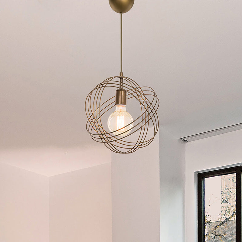 Ceiling light Idris E27 golden D30x75cm