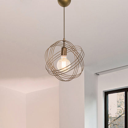 Ceiling light Idris E27 golden D30x75cm
