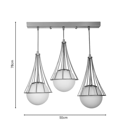 Three-light ceiling lamp Udren pakoworld white-gold 50x20x78cm