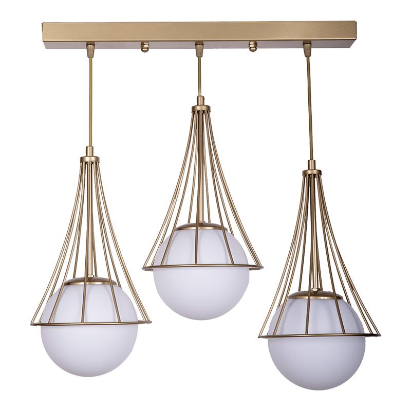 Three-light ceiling lamp Udren pakoworld white-gold 50x20x78cm