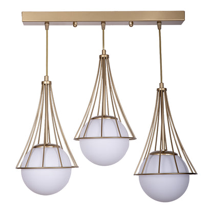 Three-light ceiling lamp Udren pakoworld white-gold 50x20x78cm