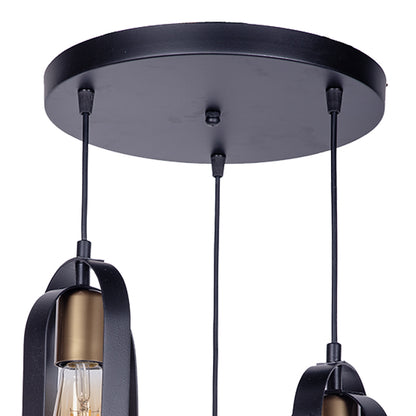 Tahmno three-light ceiling lamp black 30x3x31cm