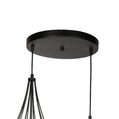 Two-light ceiling lamp Karmno pakoworld black metal 33x20x89cm