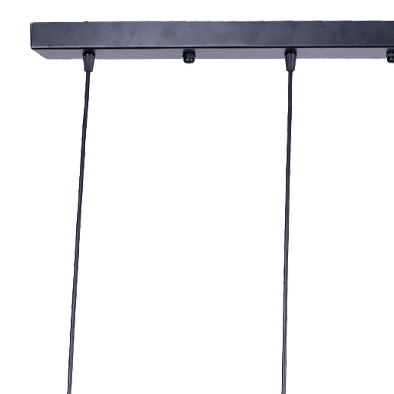 Four-light ceiling lamp Tigly pakoworld black metal 80x20x60cm