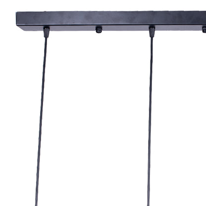 Four-light ceiling lamp Tigly pakoworld black metal 80x20x60cm