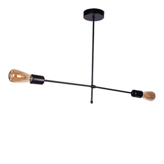 Two-light ceiling lamp Imesy pakoworld black metal 72x12x58cm