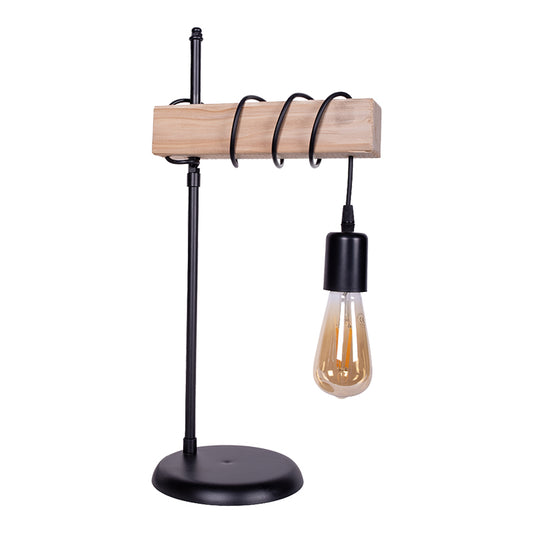 Table lamp Kabre pakoworld black metal 25x6x57cm