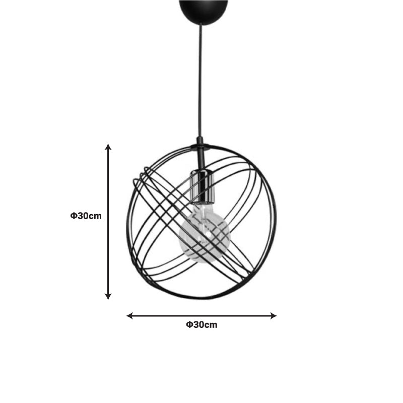 Ceiling light Idris pakoworld E27 black D30x75cm