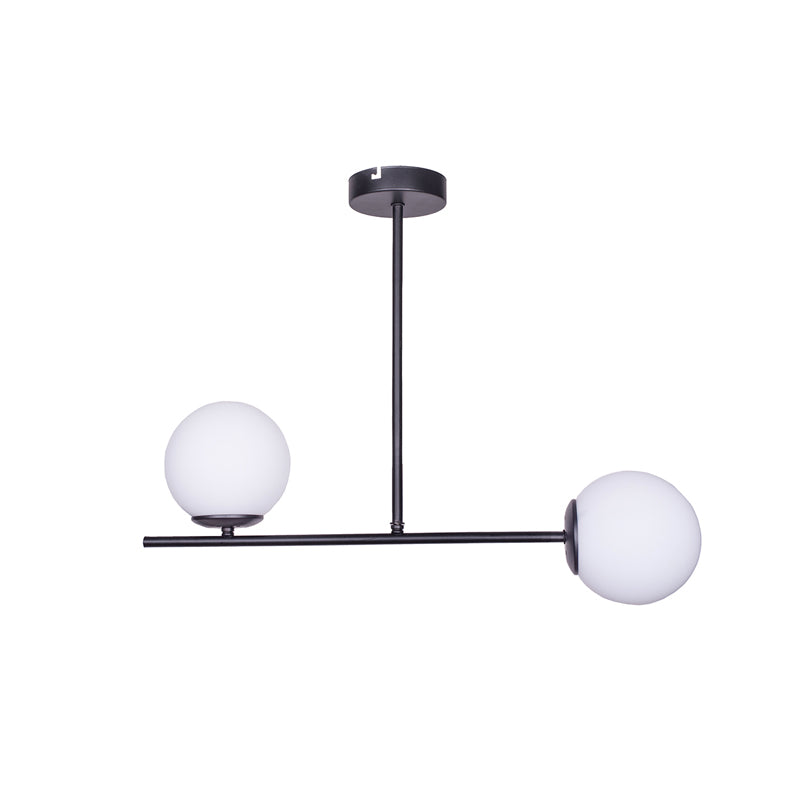 2-light Ceiling light Opedro E27 black metal 60x30x40cm