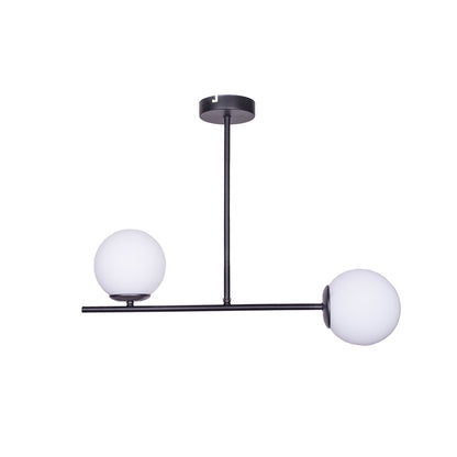 2-light Ceiling light Opedro E27 black metal 60x30x40cm