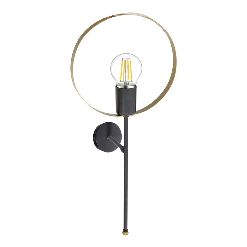 Wall lamp Bendia E27 black-gold metal 25x15x52cm