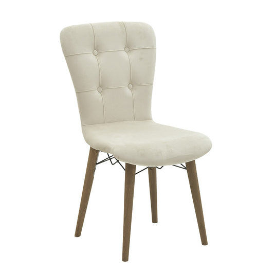 Chair Sonora pakoworld beige velvet-walnut leg