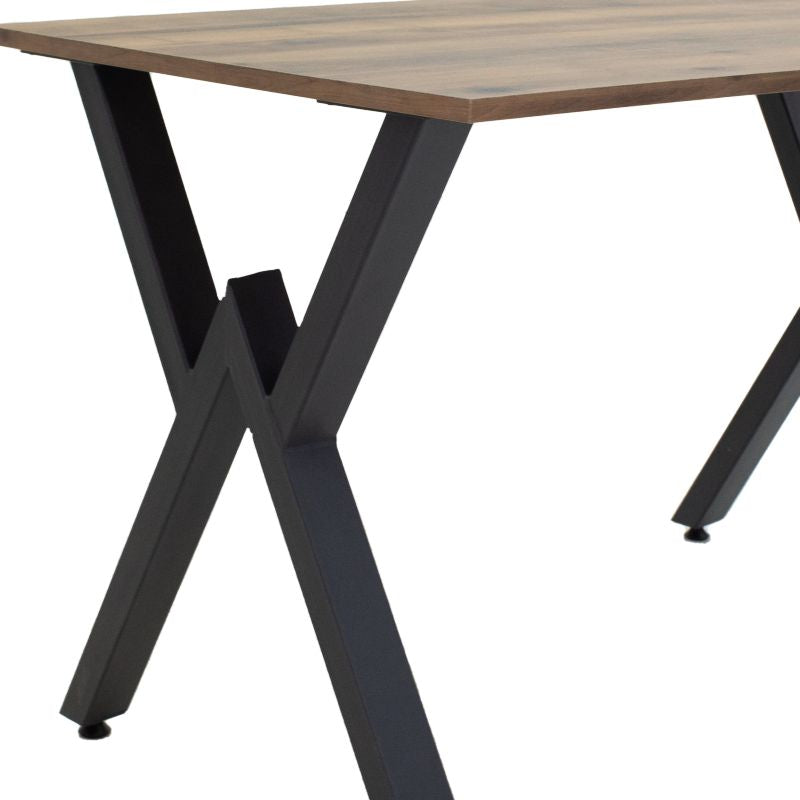 Table August pakoworld walnut-black 110x70x73cm