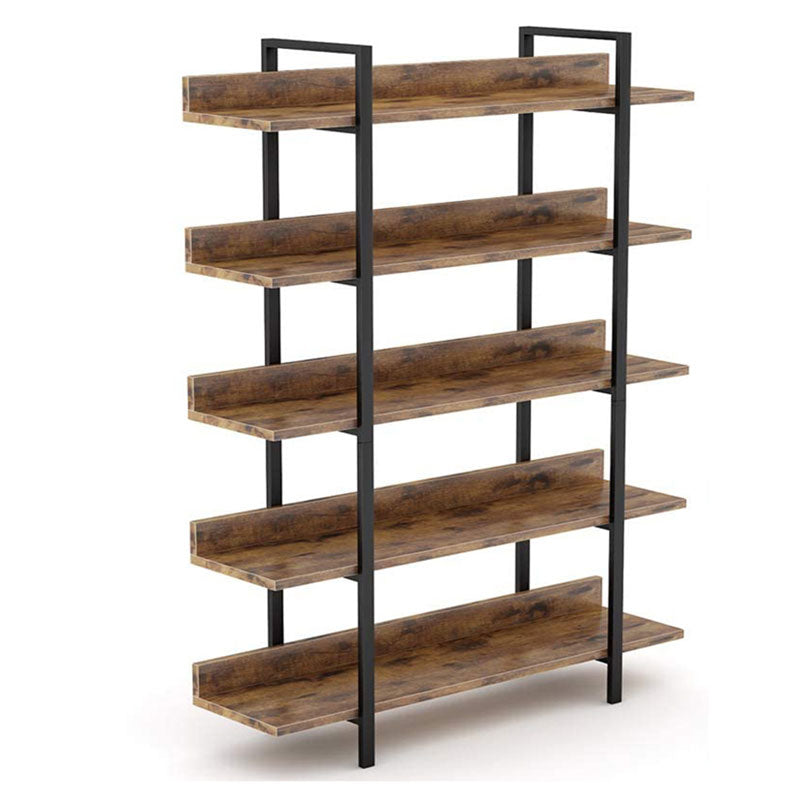 Bookcase Almond walnut-black 119x27x185cm