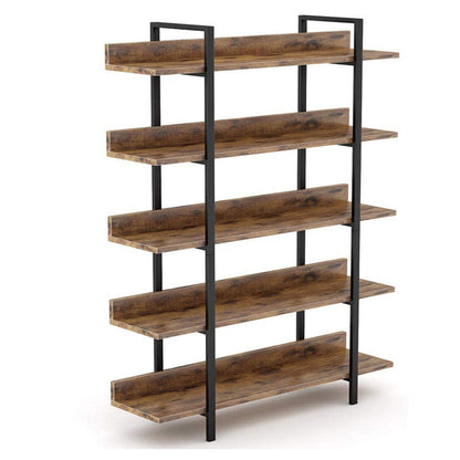 Bookcase Almond pakoworld walnut-black 119x27x185cm