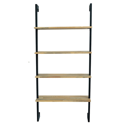 Wall set unit Wilfred pakoworld solid pine wood natural-black 69x21x150cm