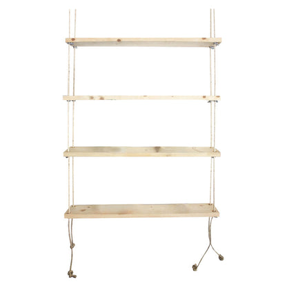 Wall set unit Rabia pakoworld solid wood natural 99x16x170cm