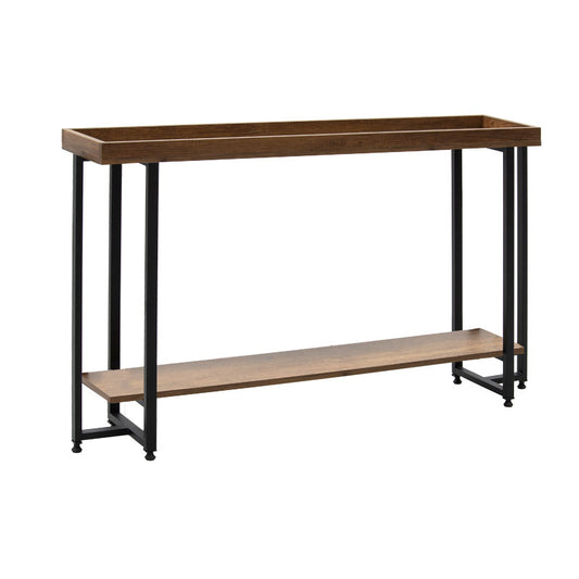 Console Nolan pakoworld walnut-black 140x30x85cm